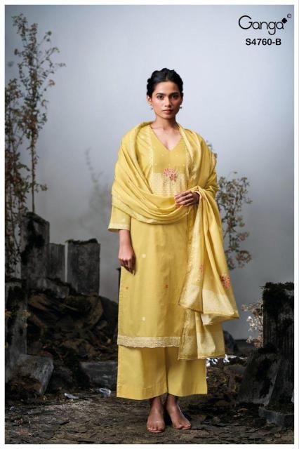 Ganga kayel 4760 dress material catalogue at wholesale price
